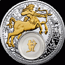 Знаки зодиака. Стрелец. 2013 (Sagittarius. 2013), серебро с позолотой, 20 рублей РБ