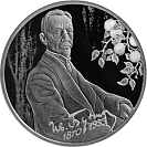 Писатель И.А. Бунин, к 150-летию со дня рождения (22.10.1870). Серебро.