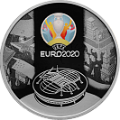 Чемпионат Европы по футболу 2020 года (UEFA EURO 2020), 3 рубля, серебро