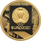 Чемпионат Европы по футболу 2020 года (UEFA EURO 2020), 50 рублей, золото